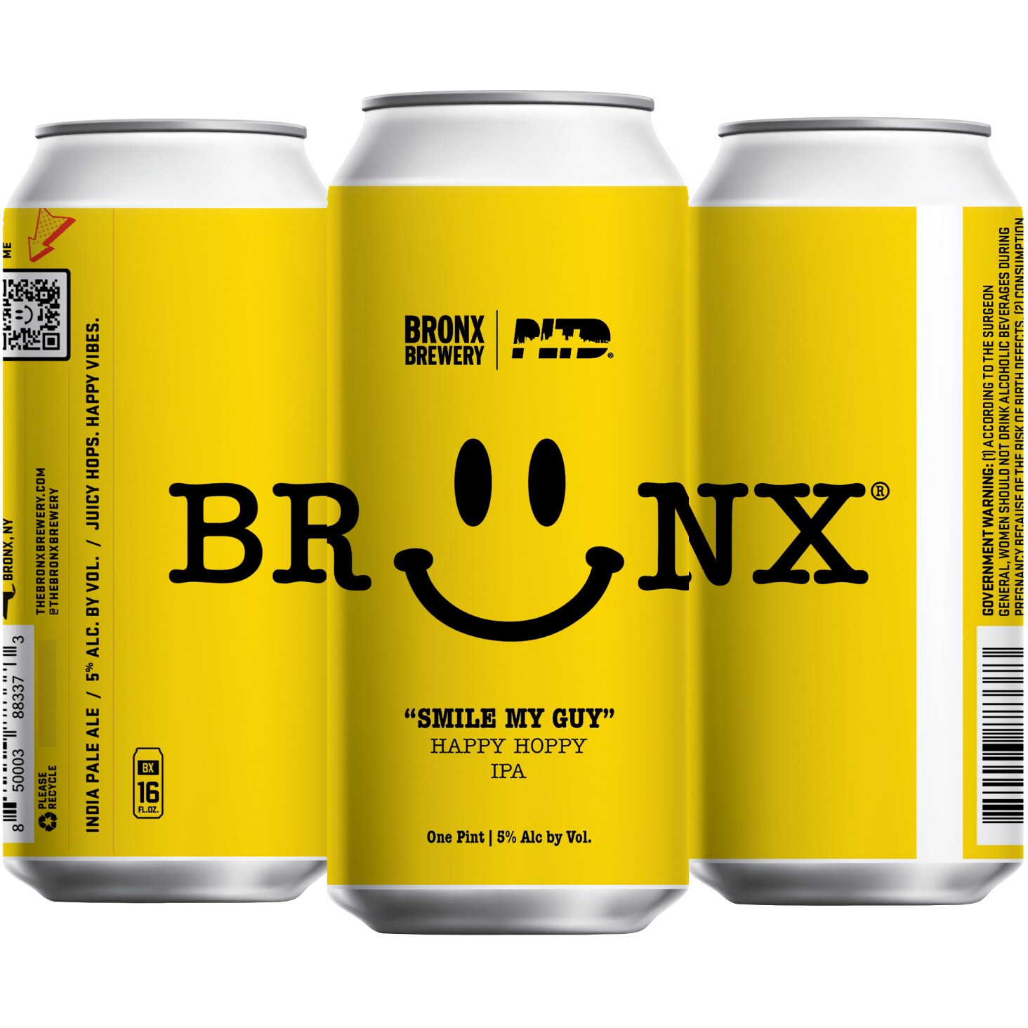 Bronx Brewery Smile My Guy Happy Hoppy IPA, Cans