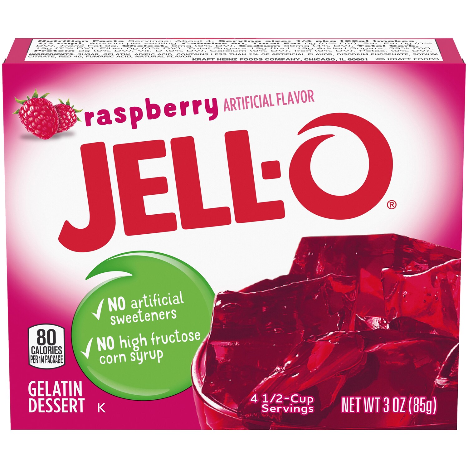 Jell-O Gelatin Dessert, Raspberry