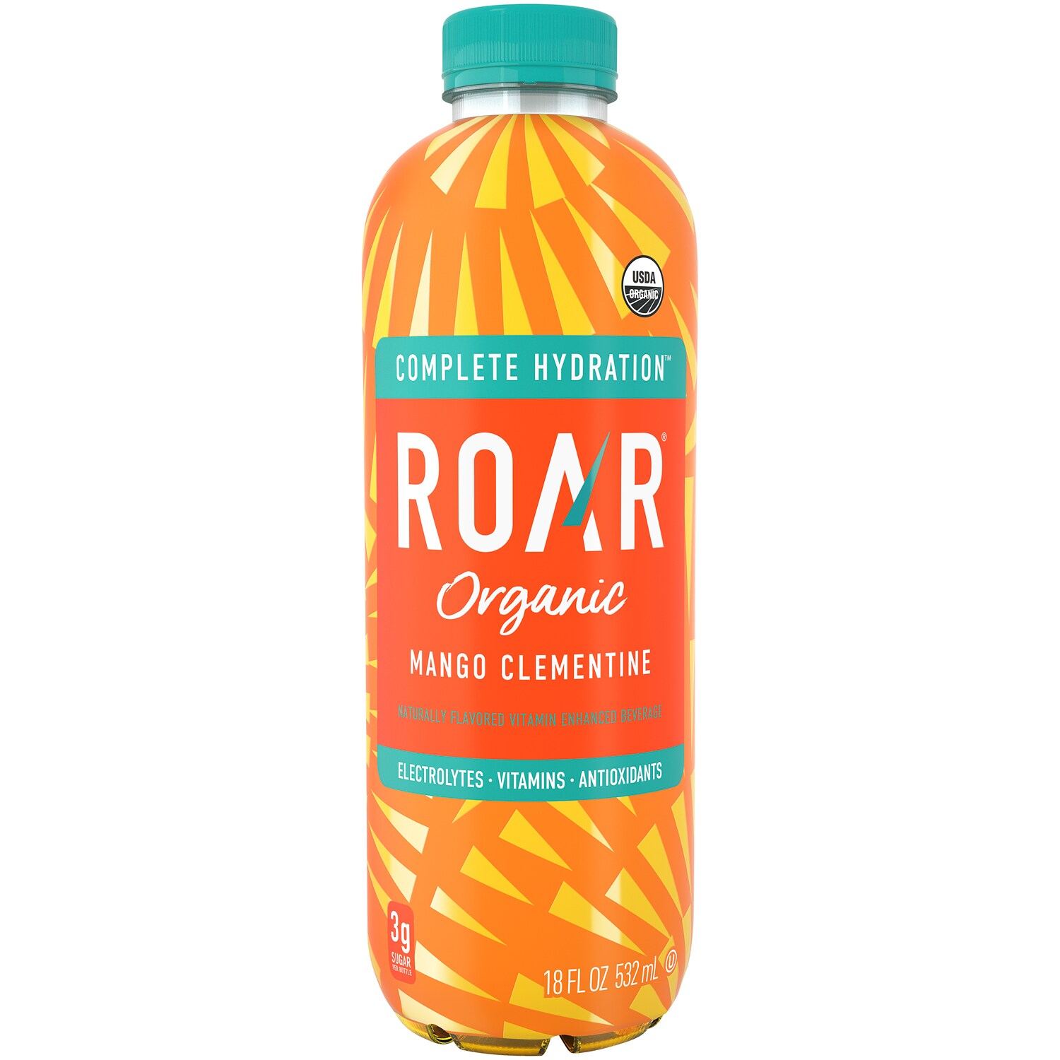 ROAR Organic Vitamin Enhanced Beverage, Mango Clementine, Plastic Bottle