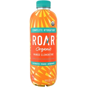ROAR Organic Vitamin Enhanced Beverage, Mango Clementine, Plastic Bottle