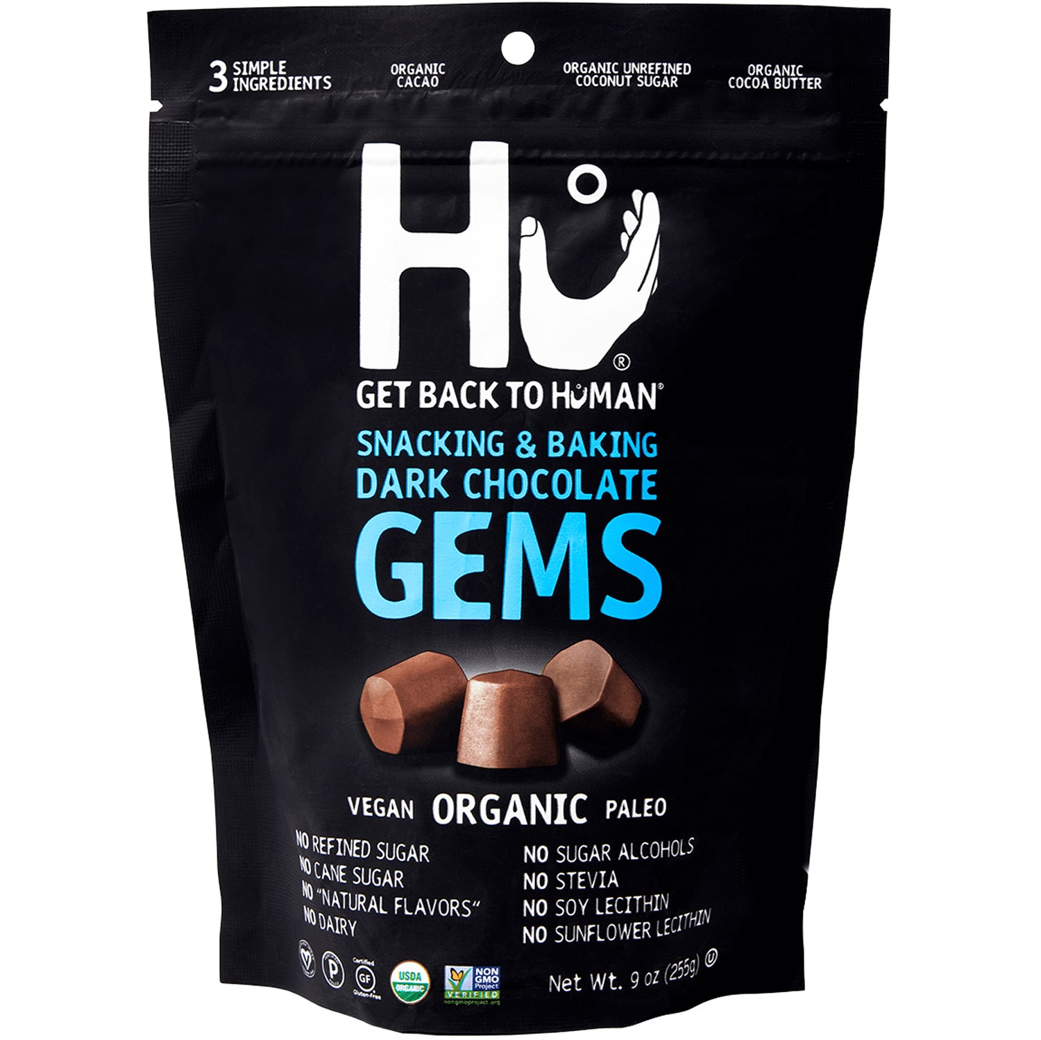 Hu Kitchen Organic Snacking & Baking Gems, Dark Chocolate