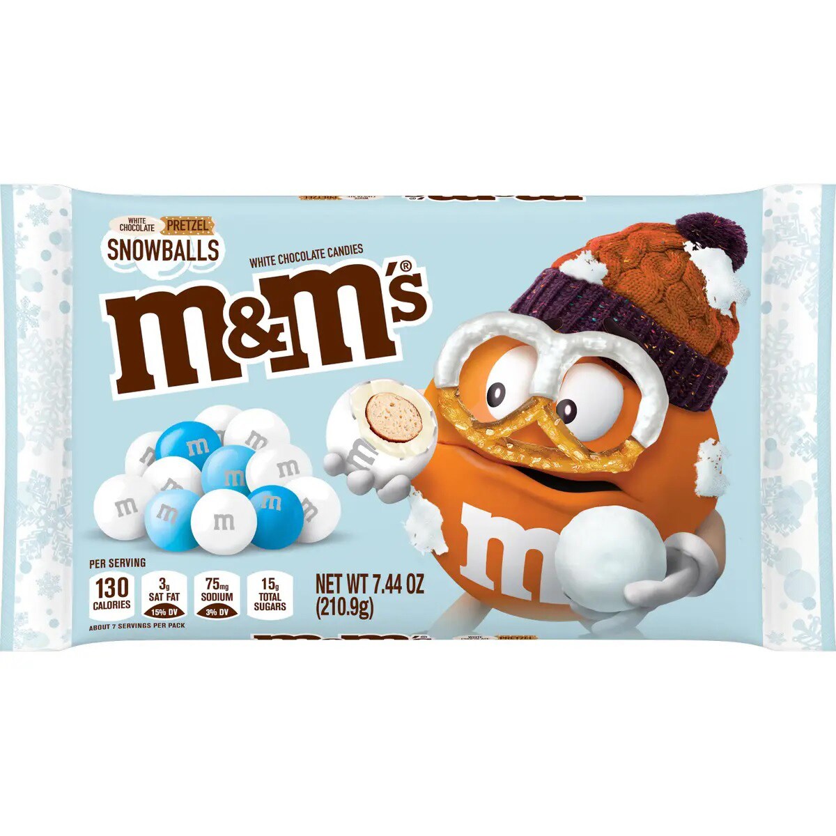 M&M's White Chocolate Pretzel Snowballs