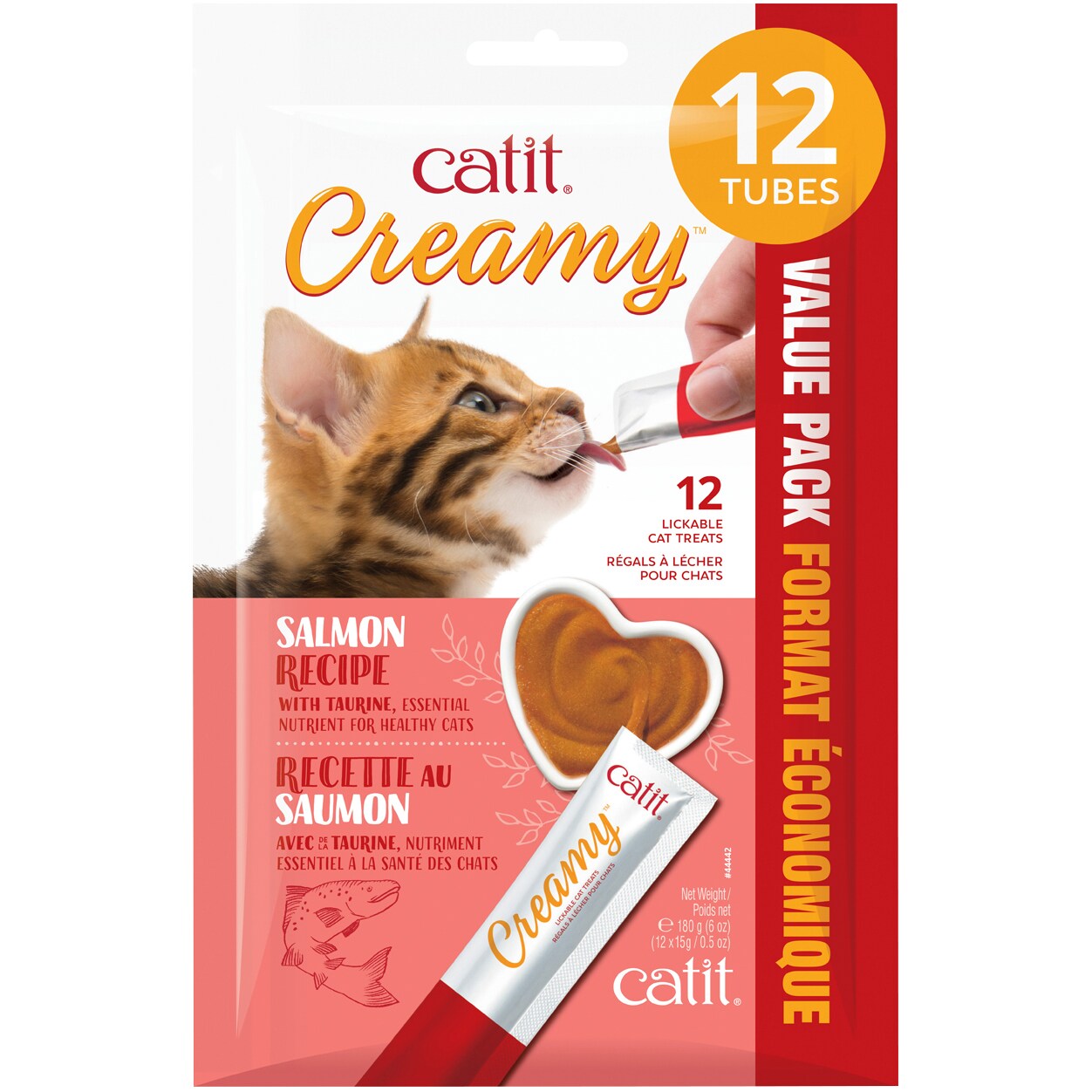 Catit Creamy Lickable Cat Treats, Salmon