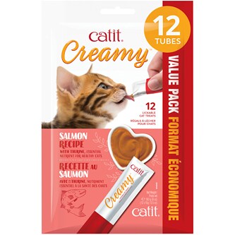 Catit Creamy Lickable Cat Treats, Salmon