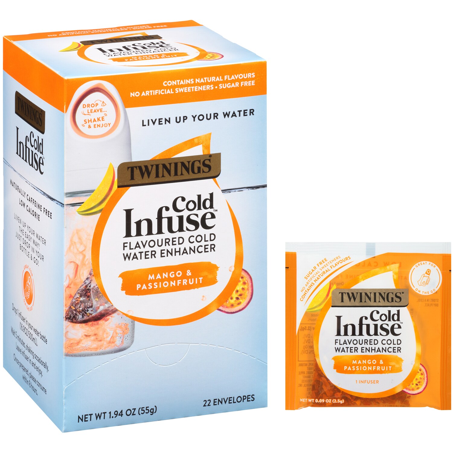 Twinings Cold Infuse Flavored Cold Water Enhancer, Mango & Passionfruit