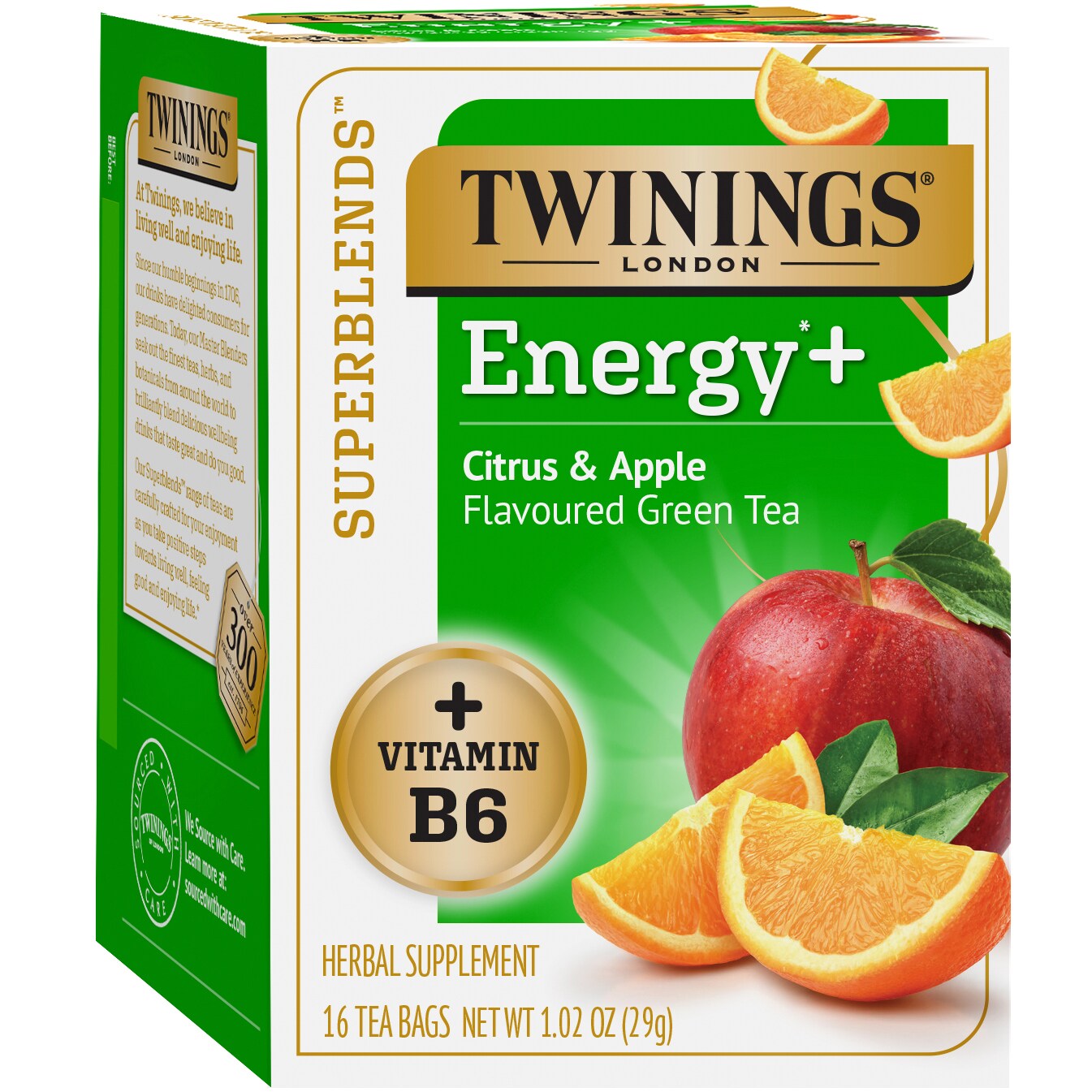 Twinings Superblends Energy+ Green Tea, Citrus & Apple
