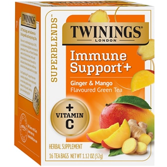 Twinings Superblends Immune Support+ Green Tea, Ginger & Mango