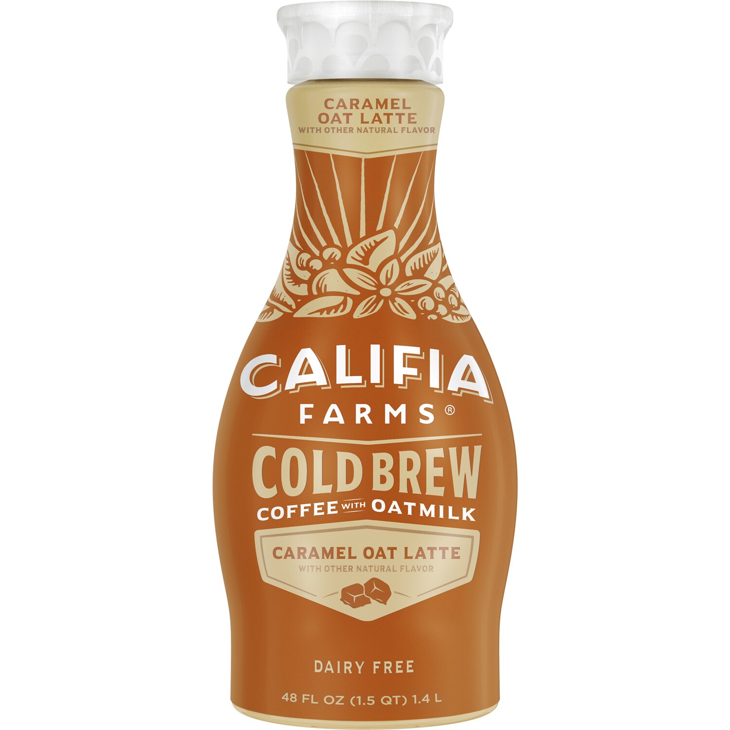 Califia Farms Cold Brew Coffee with Oatmilk, Caramel Oat Latte, Plastic Bottle