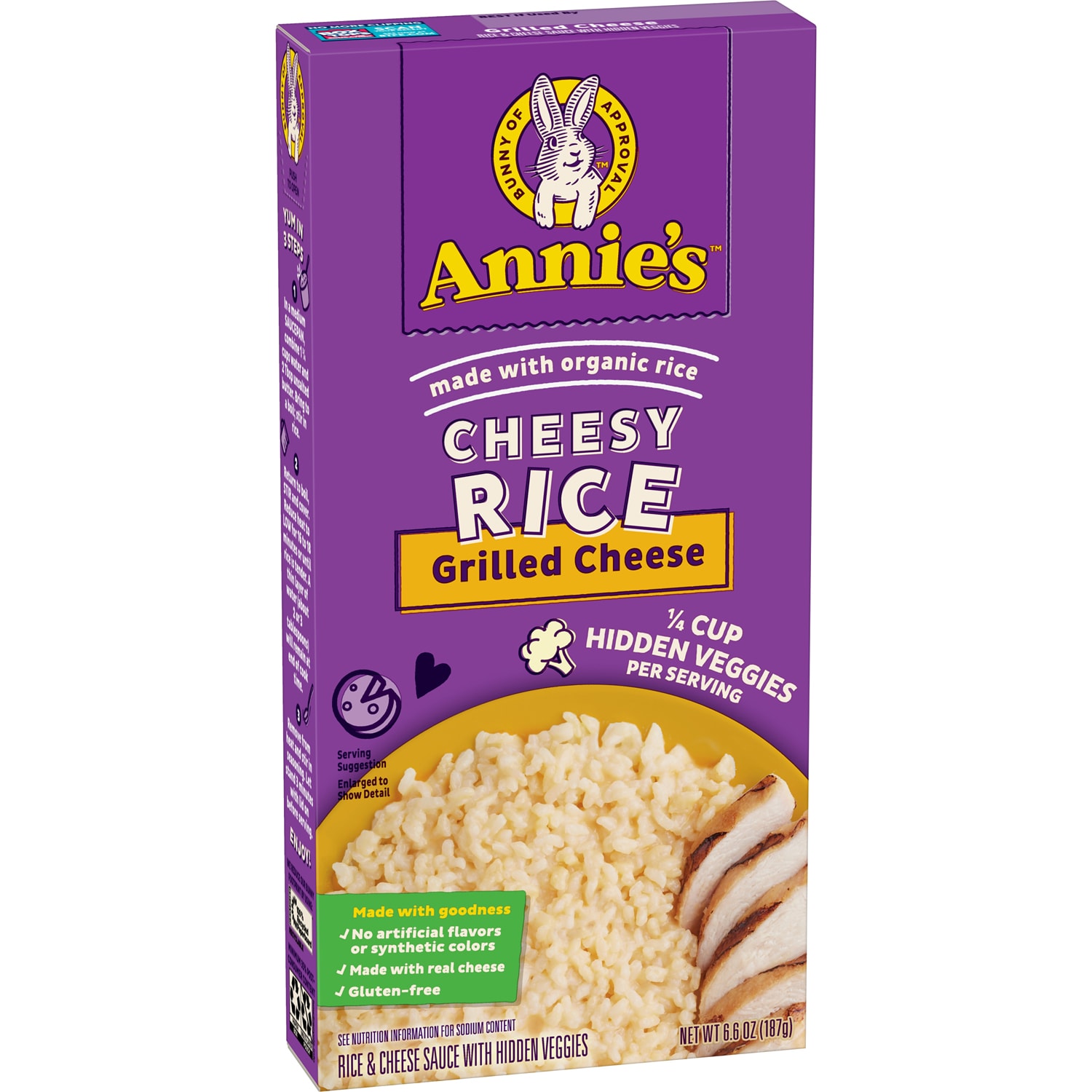 Annie's Cheesy Rice, Grilled Cheese with Hidden Veggies