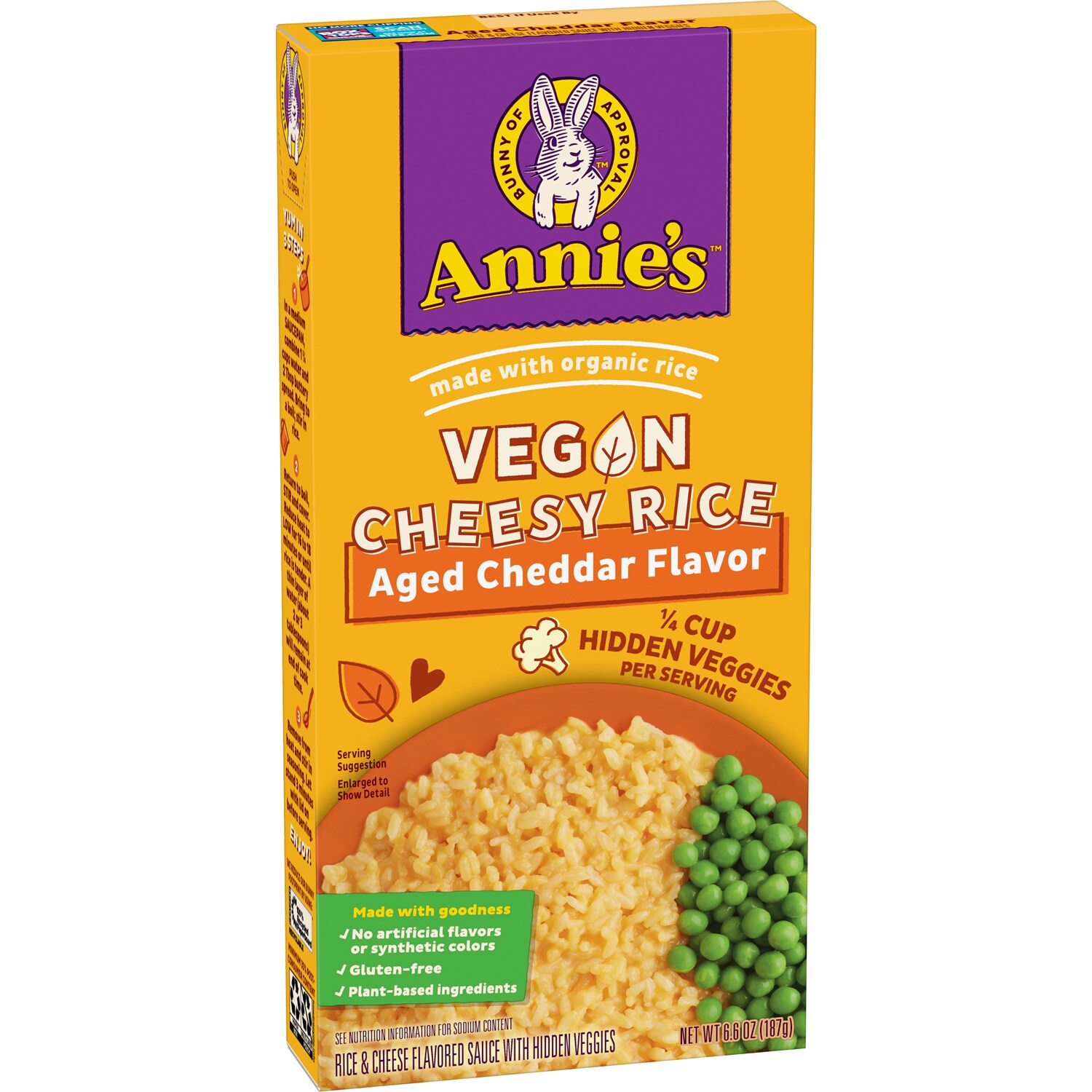 Annie's Vegan Cheesy Rice, Aged Cheddar Flavor with Hidden Veggies