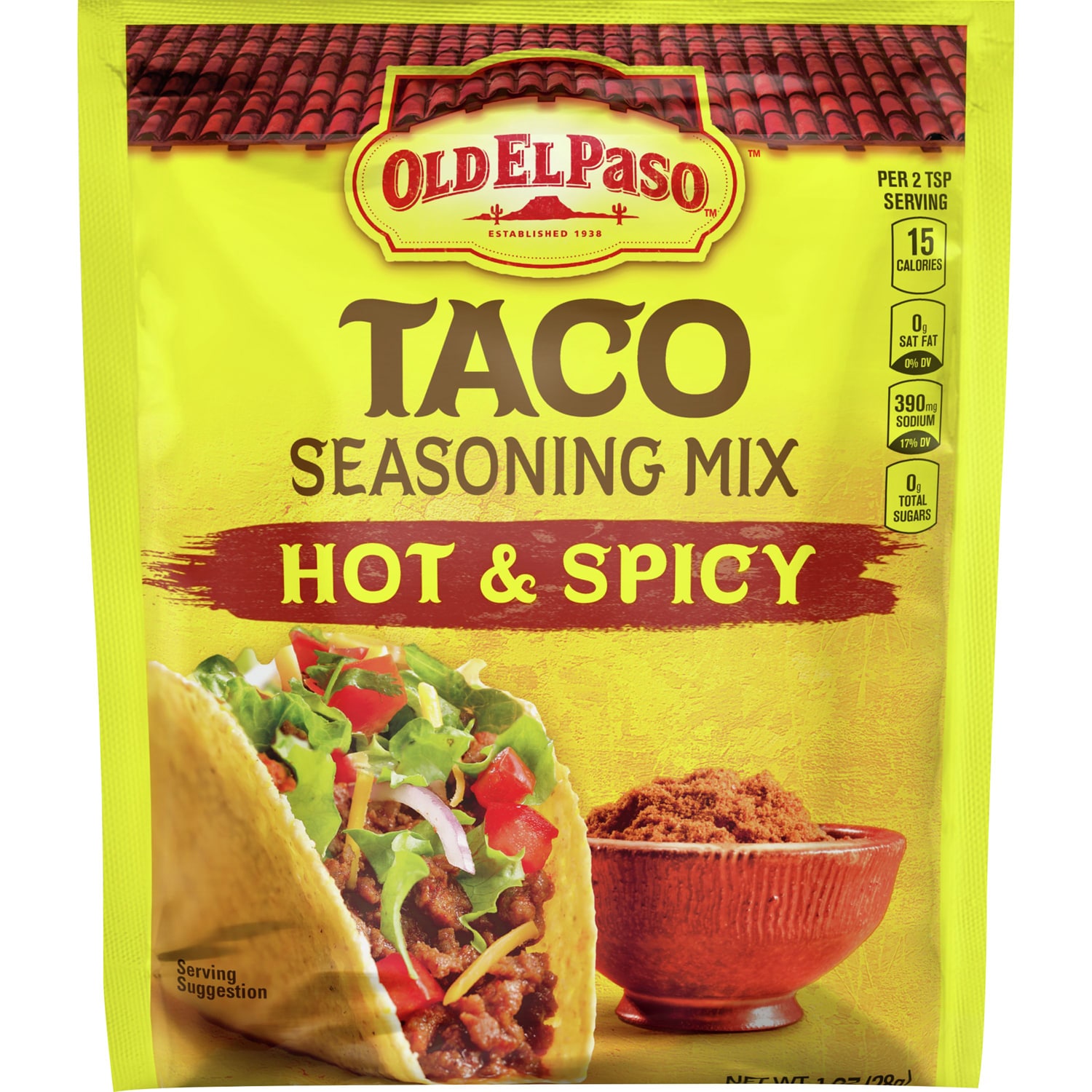 Old El Paso Taco Seasoning Mix, Hot & Spicy