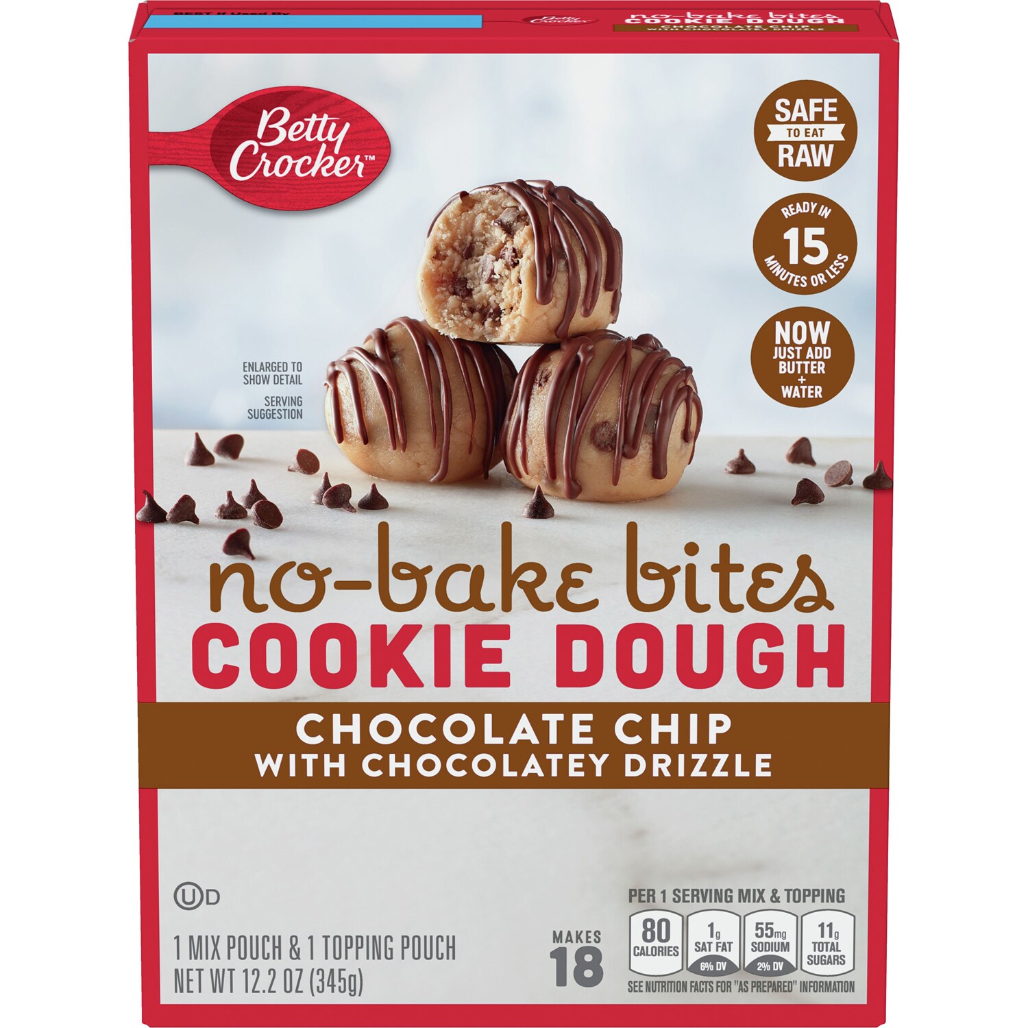 Betty Crocker No-Bake Bites Cookie Dough, Chocolate Chip