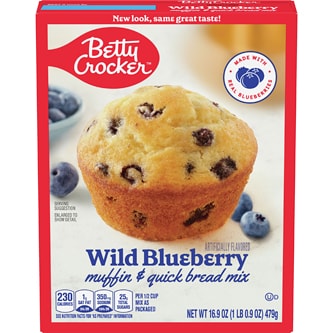 Betty Crocker Muffin & Quick Bread Mix, Wild Blueberry