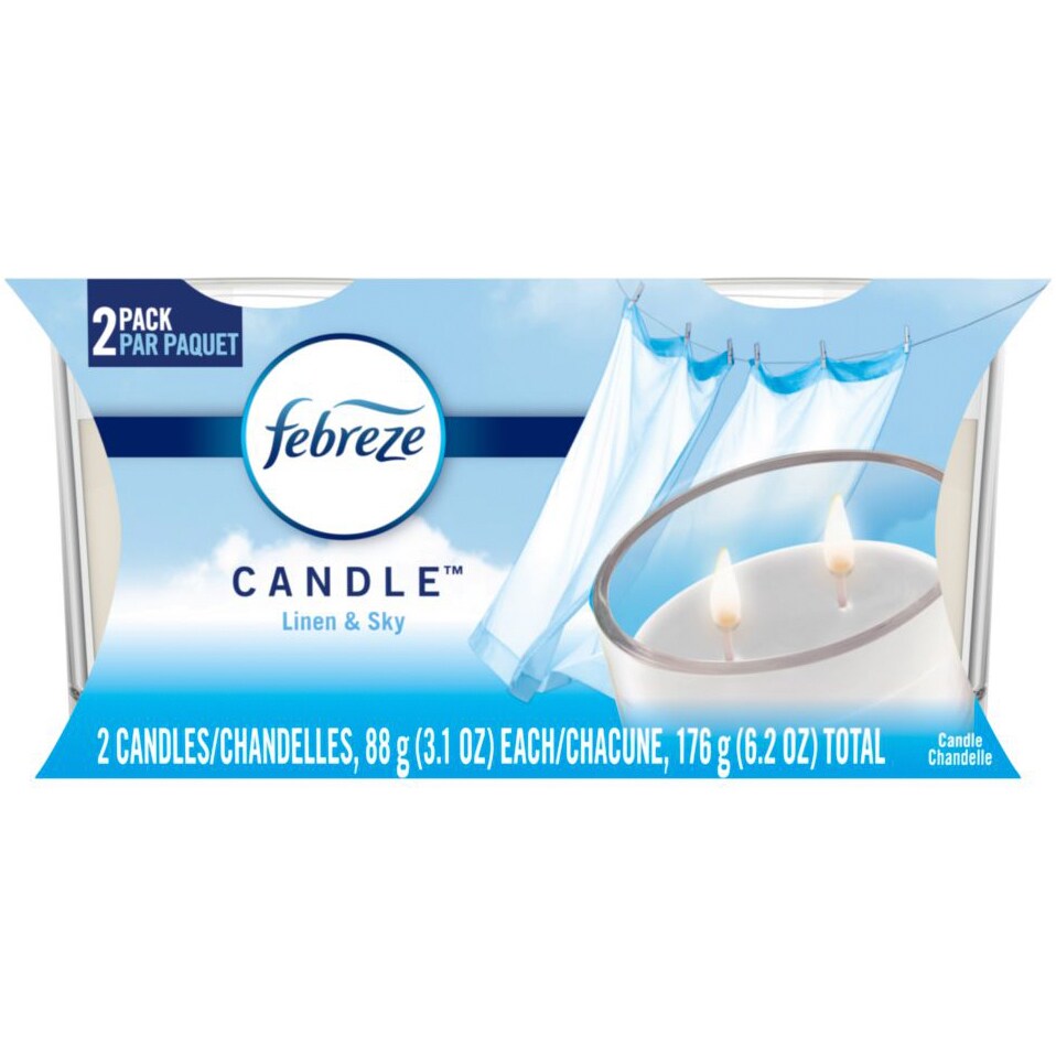 Febreze Scented Candles, Linen & Sky