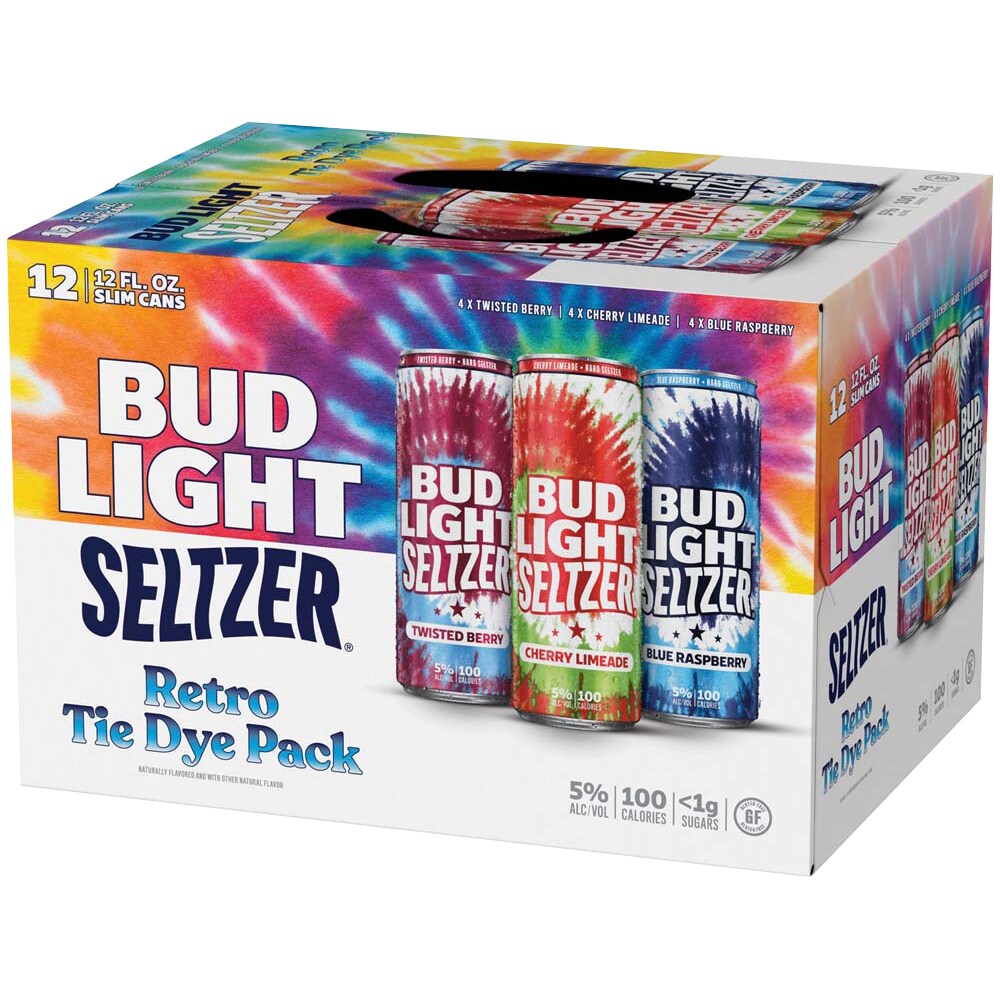 Bud Light Seltzer Retro Tie Dye Variety Pack, Cans