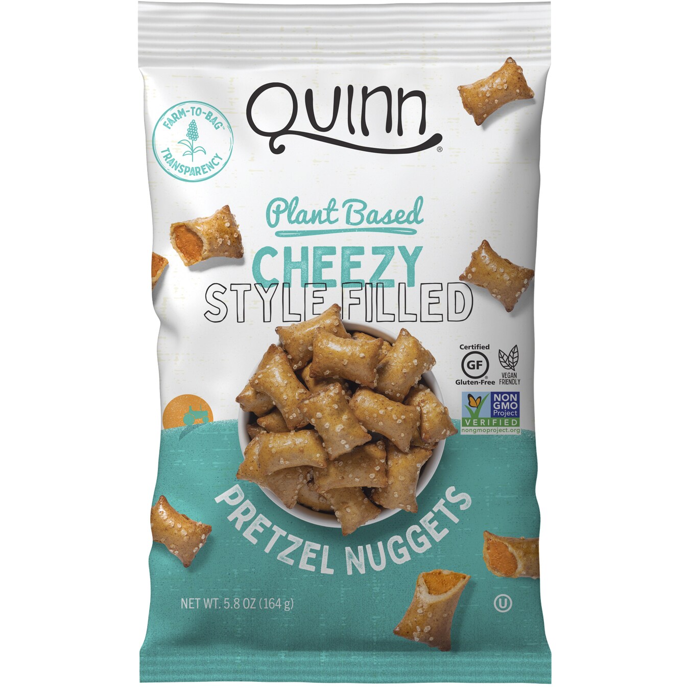 Quinn Pretzel Nuggets, Plant Based Cheezy Style