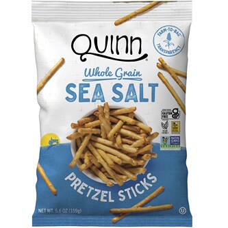 Quinn Whole Grain Pretzel Sticks, Sea Salt