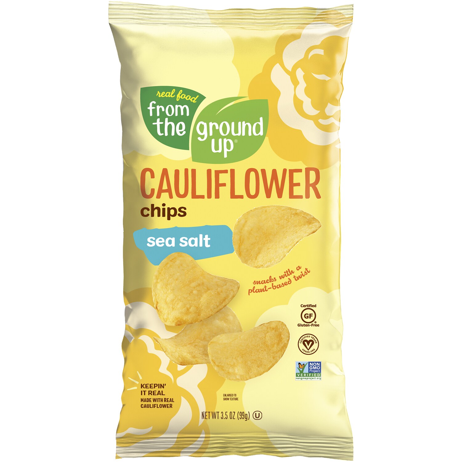 From The Ground Up Cauliflower Chips, Sea Salt