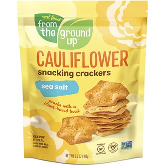 From The Ground Up Cauliflower Snacking Crackers, Sea Salt