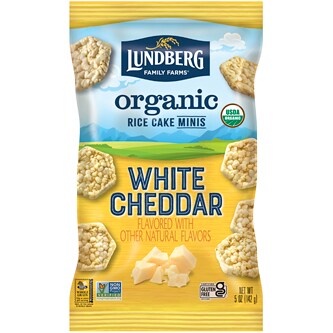 Lundberg Organic Rice Cake Minis, White Cheddar