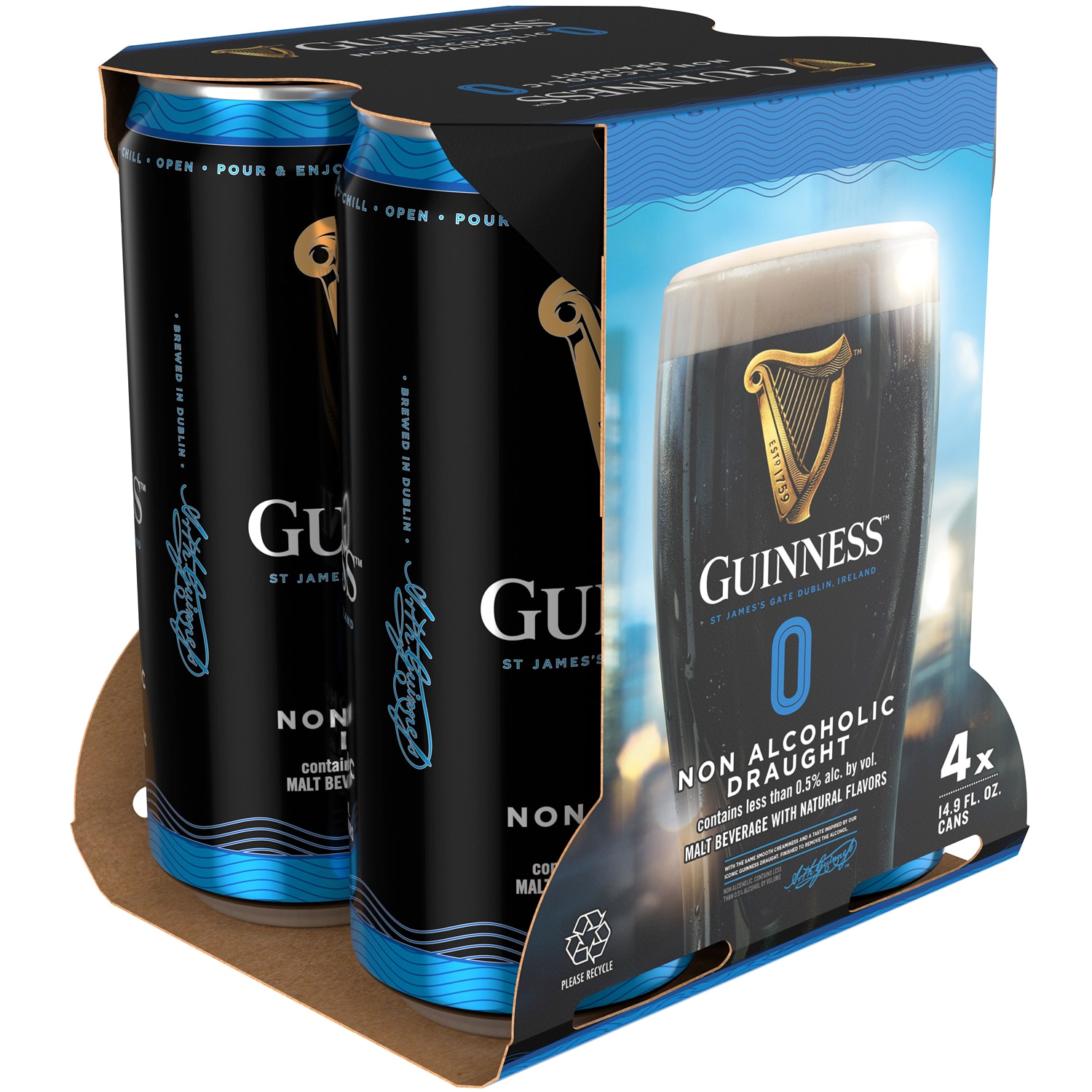 Guinness 0.0 Non-Alcoholic Irish Stout, Cans