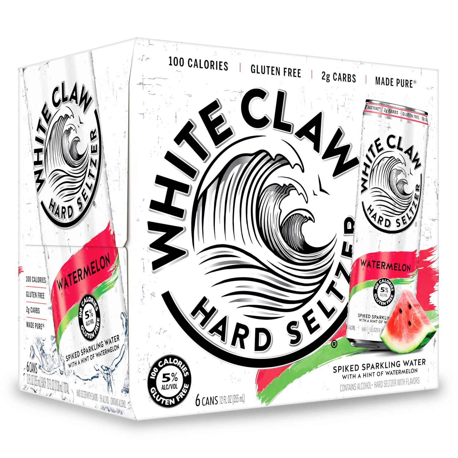 White Claw Hard Seltzer, Watermelon, Cans