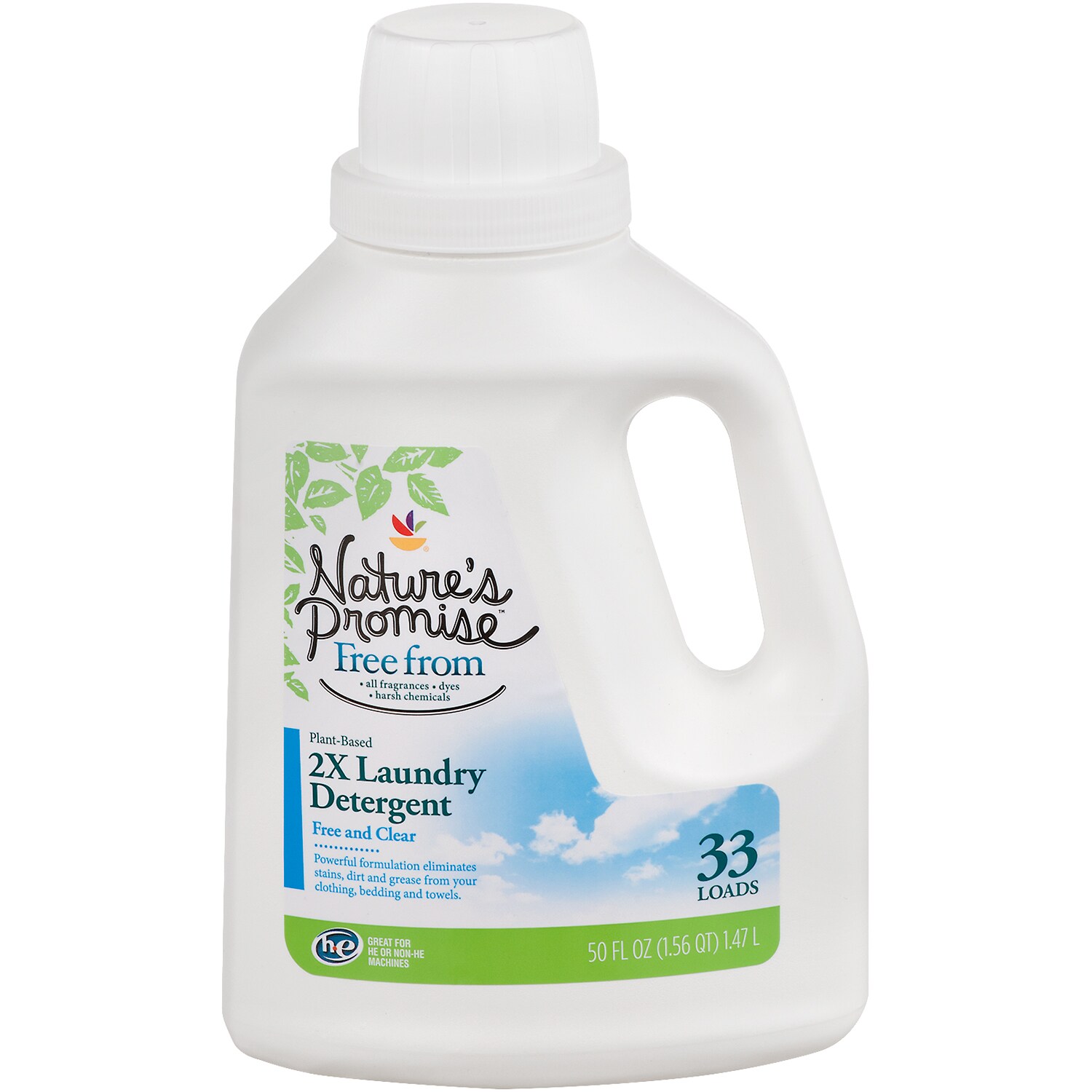 Nature's Promise Plant-Based Liquid 2X Laundry Detergent, Free & Clear