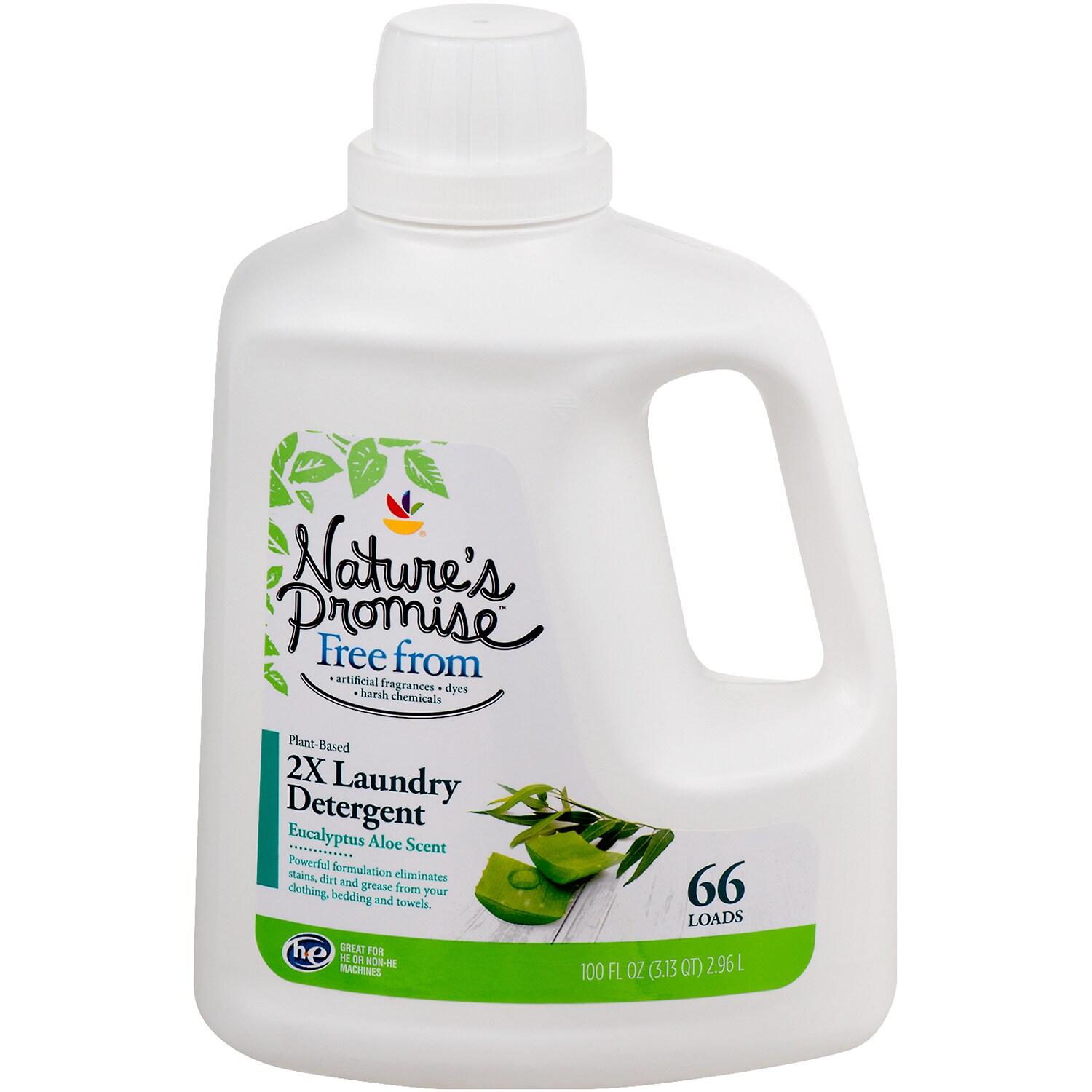 Nature's Promise Plant-Based Liquid 2X Laundry Detergent, Eucalyptus Aloe