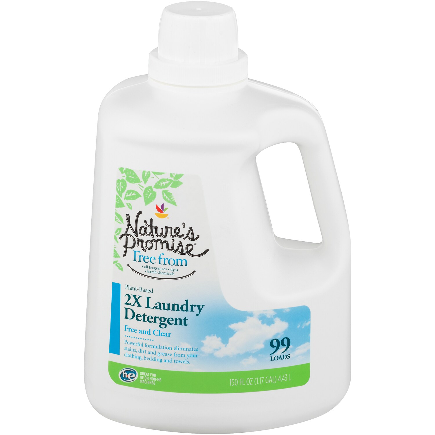 Nature's Promise Plant-Based Liquid 2X Laundry Detergent, Free & Clear
