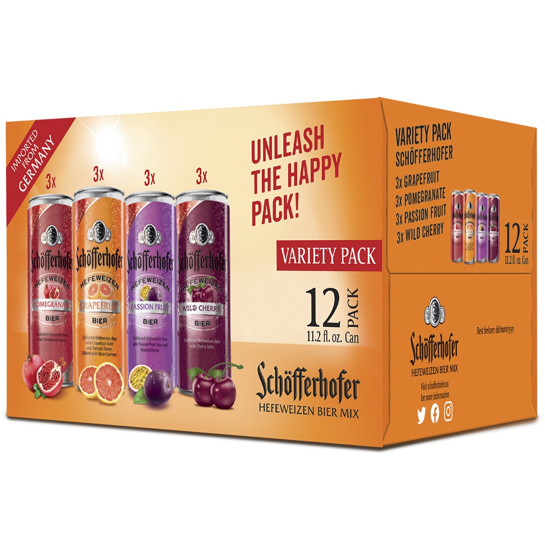 Schöfferhofer Hefeweizen Bier Variety Pack, Cans