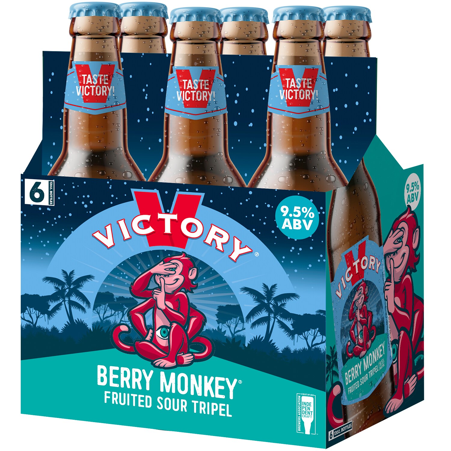 Victory Brewing Co. Berry Monkey Fruited Sour Tripel, Glass Bottles
