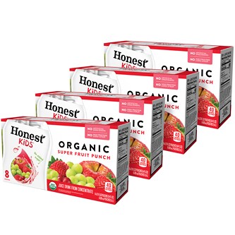 Honest Kids Organic Juice Drink, Super Fruit Punch, Pouches