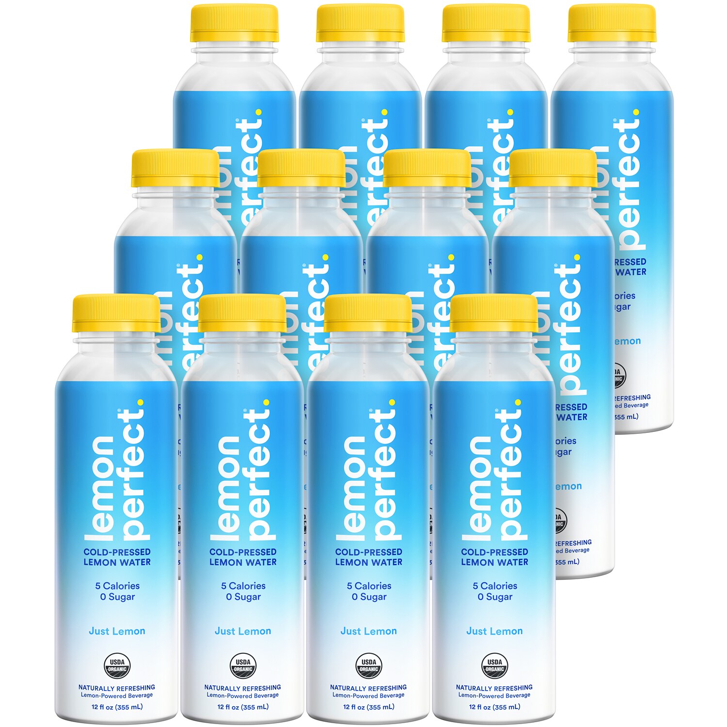 Lemon Perfect Cold-Pressed Lemon Water, Just Lemon, Plastic Bottles