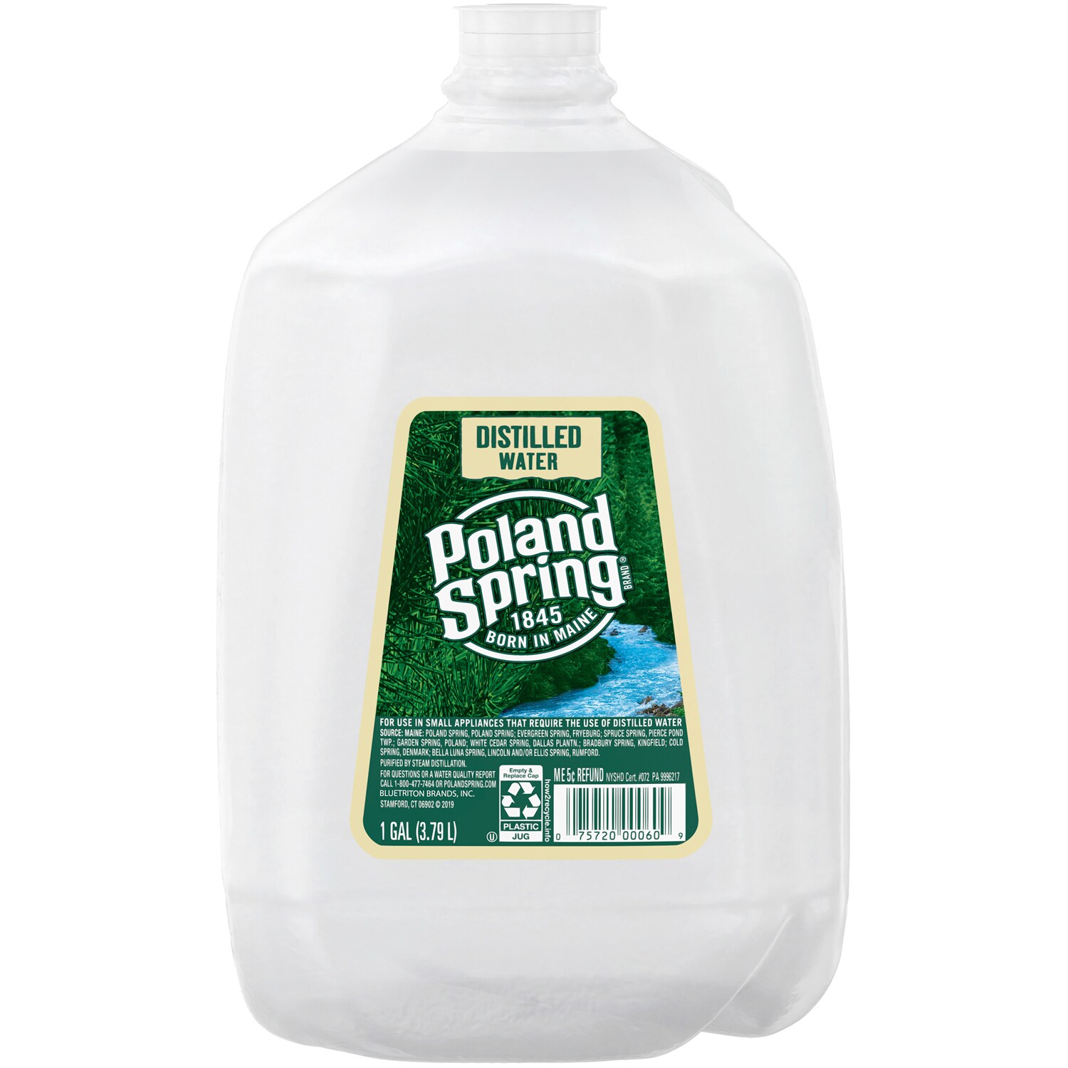 Poland Spring Distilled Water, Plastic Bottle