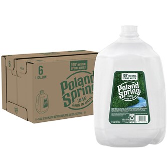 Poland Spring 100% Natural Spring Water, Plastic Bottles