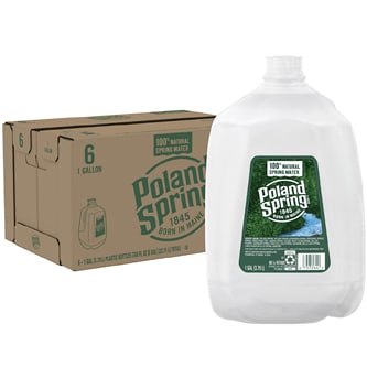 Poland Spring 100% Natural Spring Water, Plastic Bottles