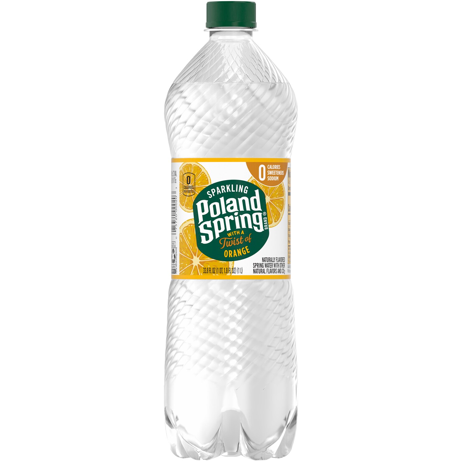 Poland Spring Sparkling Natural Spring Water, Orange, Plastic Bottle