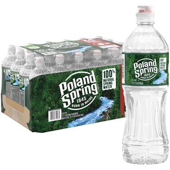 Poland Spring 100% Natural Spring Water, Sport Cap Plastic Bottles