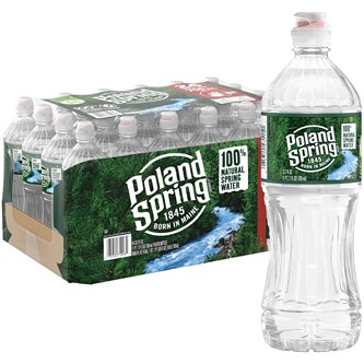 Poland Spring 100% Natural Spring Water, Sport Cap Plastic Bottles