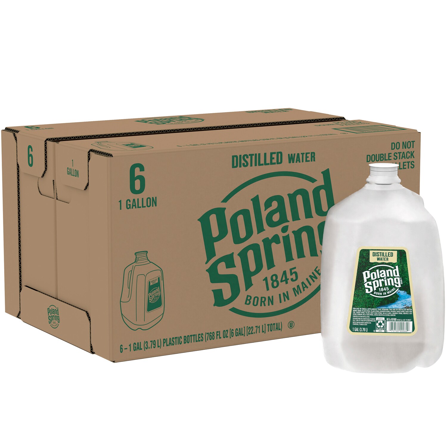 Poland Spring Distilled Water, Plastic Bottles