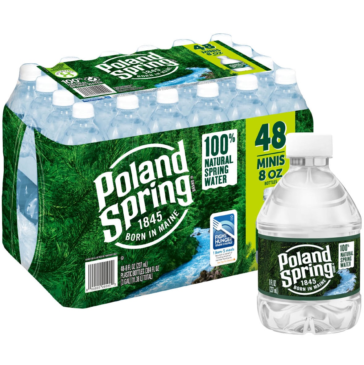 Poland Spring 100% Natural Spring Water, Plastic Bottles