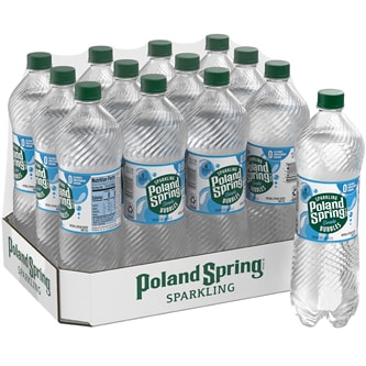 Poland Spring Sparkling Natural Spring Water, Plastic Bottles