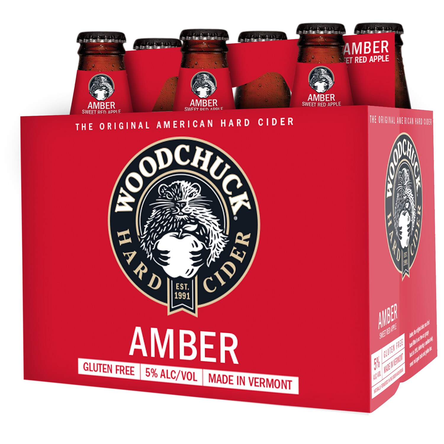 Woodchuck Amber Cider, Glass Bottles