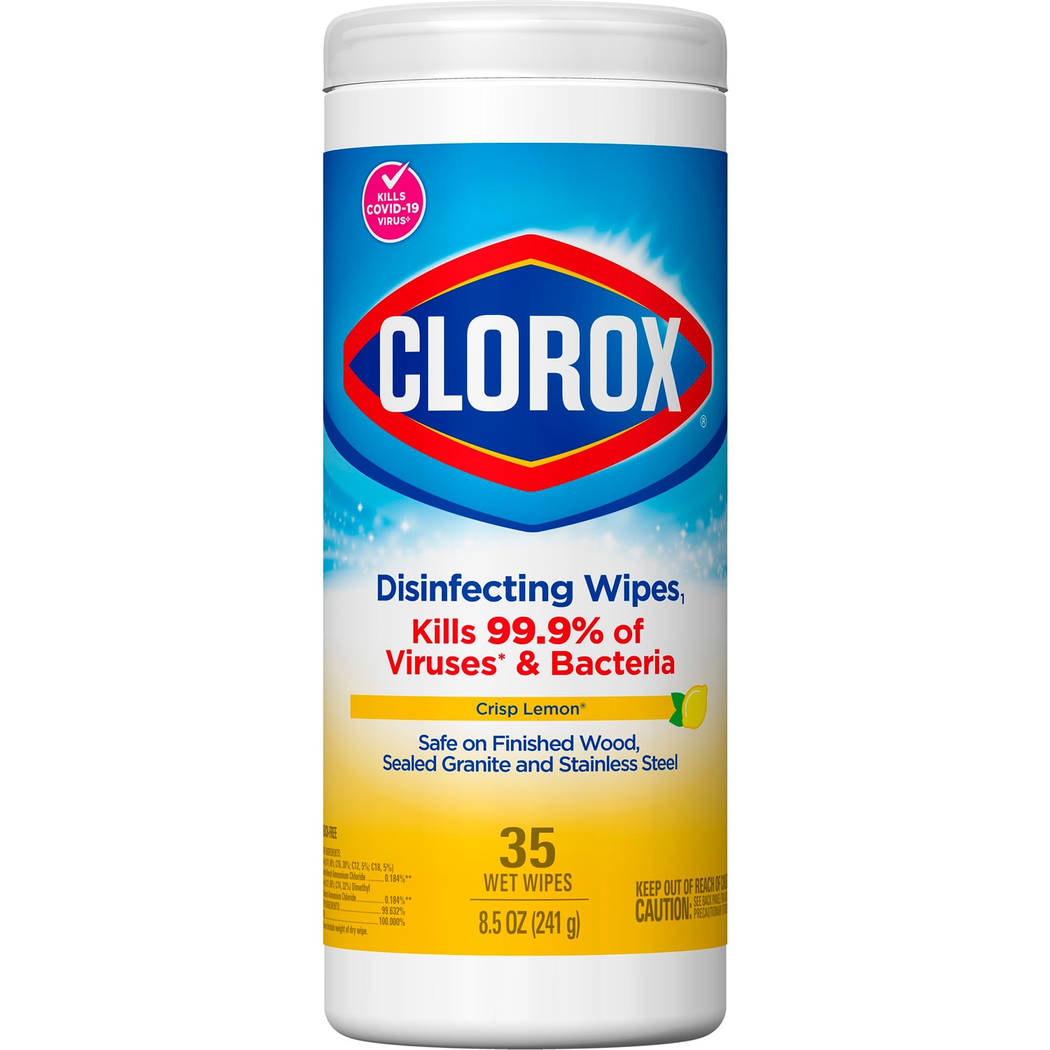 Clorox Bleach Free Disinfecting Wipes, Crisp Lemon