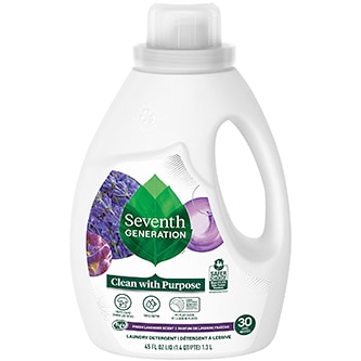 Seventh Generation Natural Liquid Laundry Detergent HE, 2X Concentrated, Lavender and Blue Eucalyptus