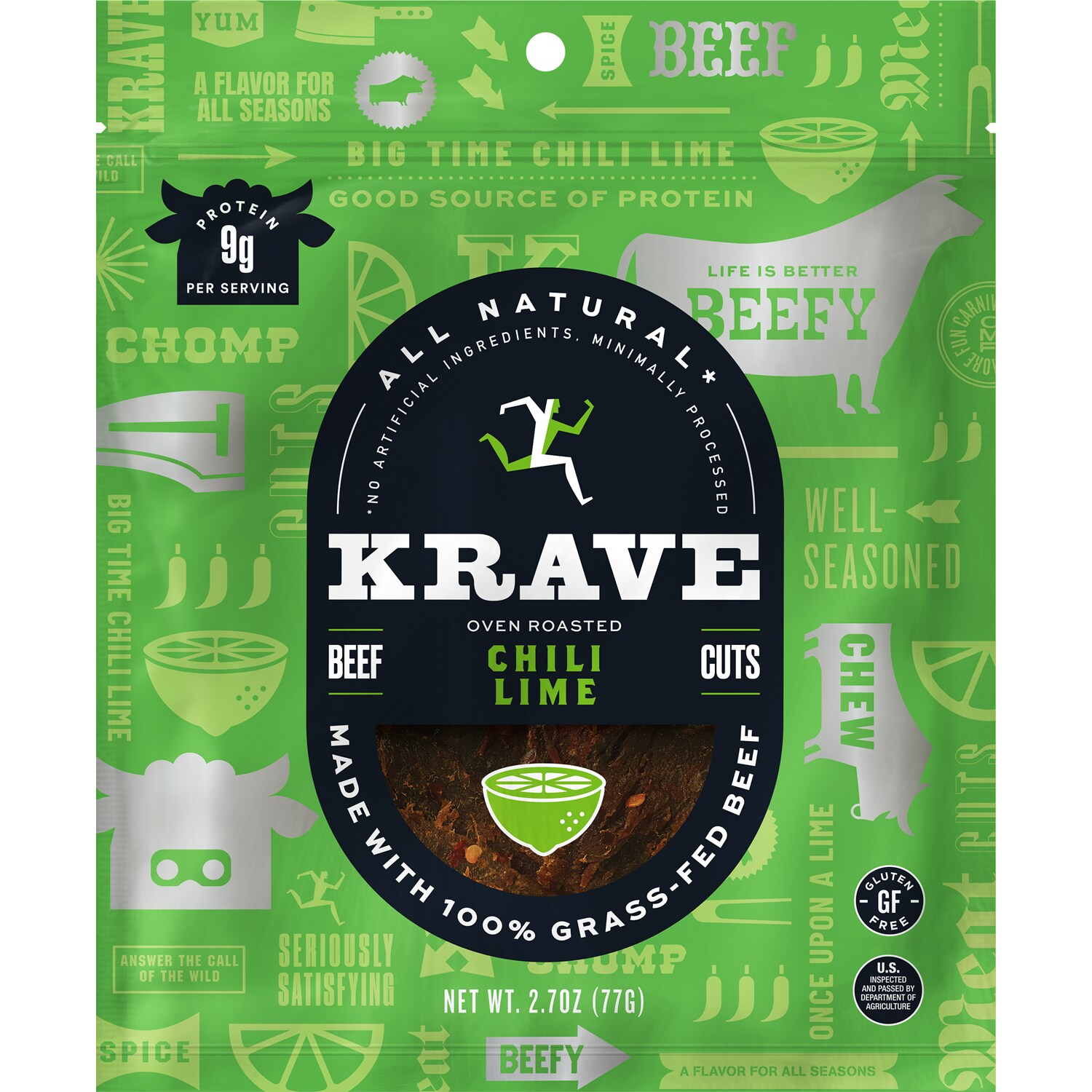 Krave Beef Jerky, Chili Lime