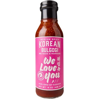 We Love You Korean Bulgogi BBQ Sauce & Marinade, Medium Spicy 