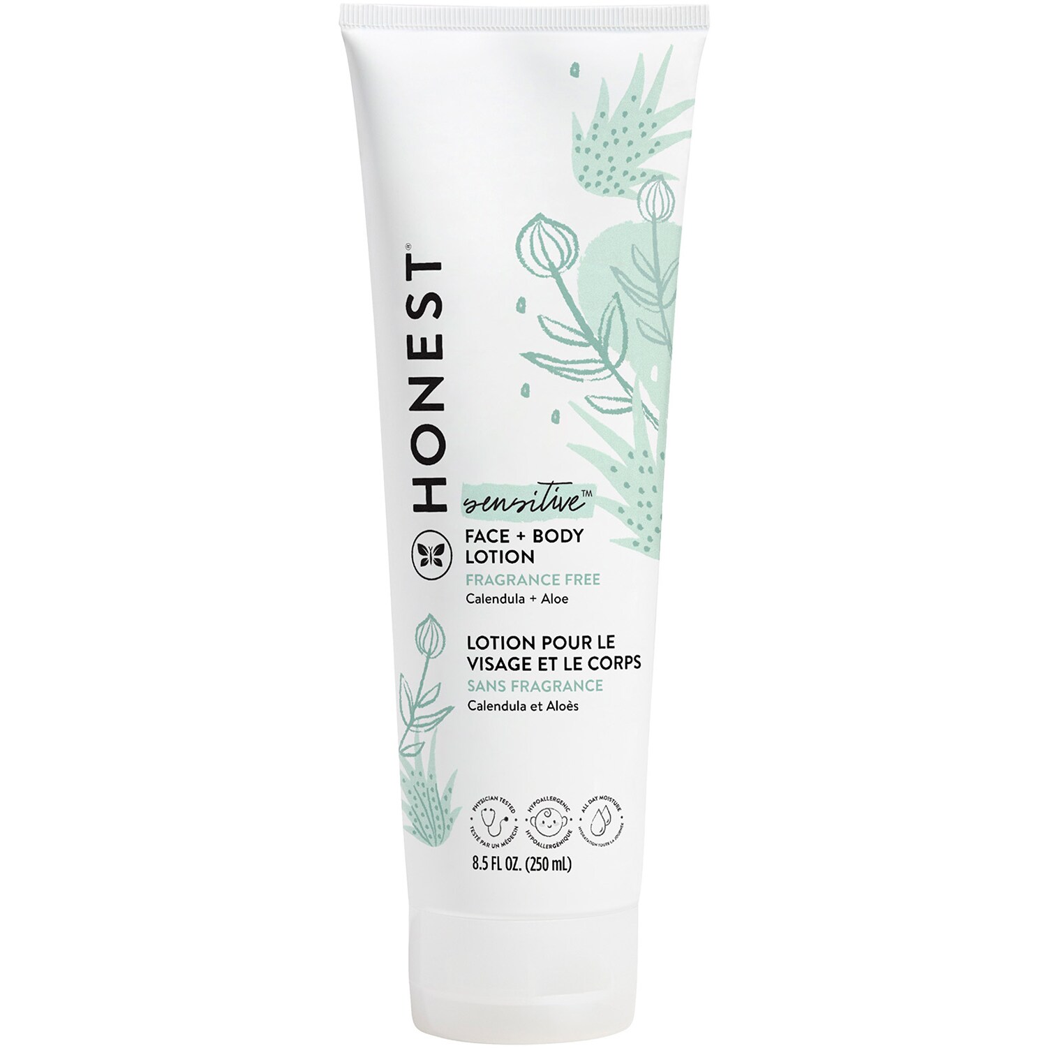 The Honest Company Face + Body Lotion, Purely Simple Fragrance-Free, Sensitive