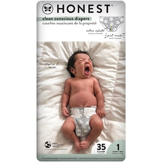 The Honest Company Diapers, Pandas, Size 1, 8-14lb