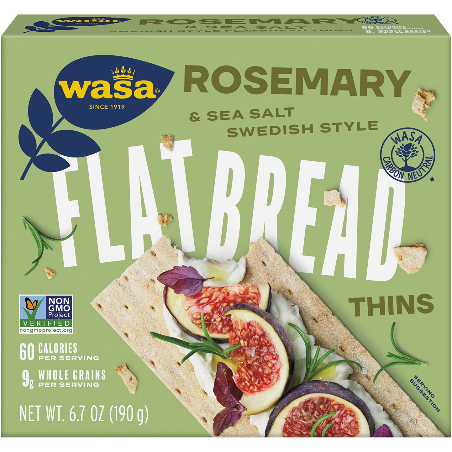 Wasa Flatbread Thins, Rosemary & Sea Salt